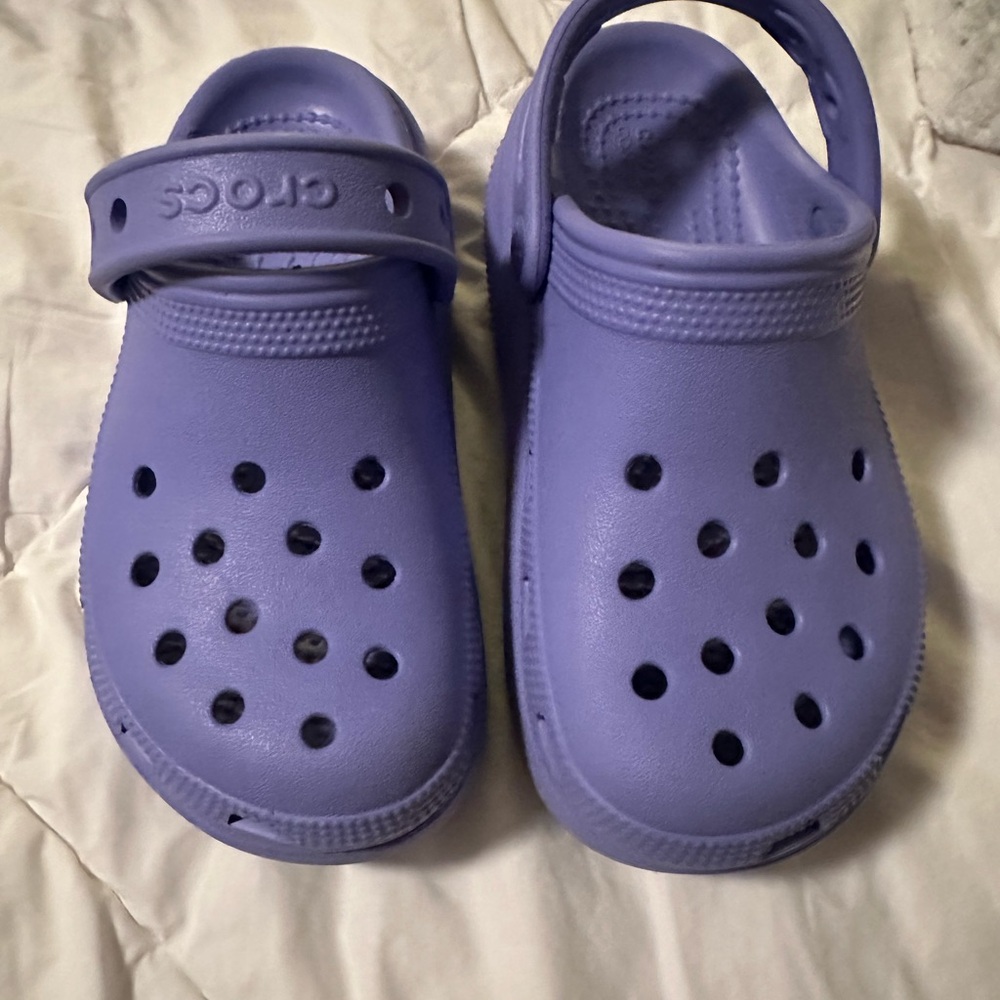 Purple crocs 12